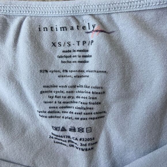 NWOT Free People Low Back Seamless Long Sleeve Top Sz XS in Color Skywriting - Picture 10 of 12